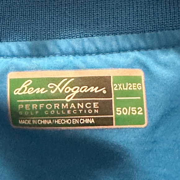 Ben Hogan Size 2XL Turquoise Performance Golf Pullover EUC - Picture 2 of 6